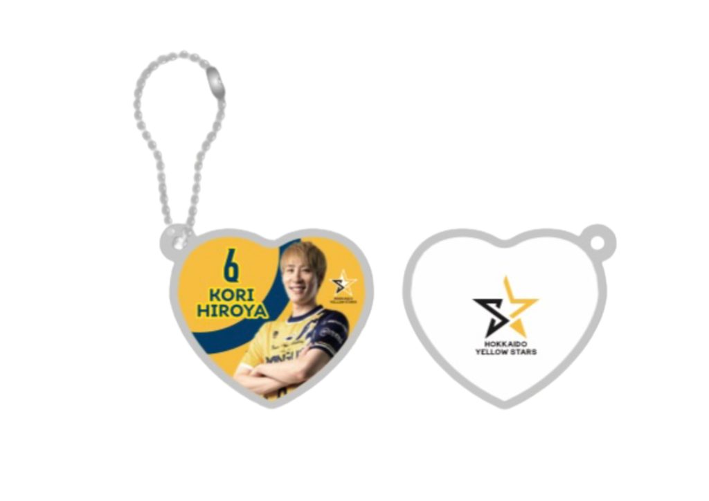 <オンラインガチャ>選手別ハート形アクリルキーホルダー（全20種類）